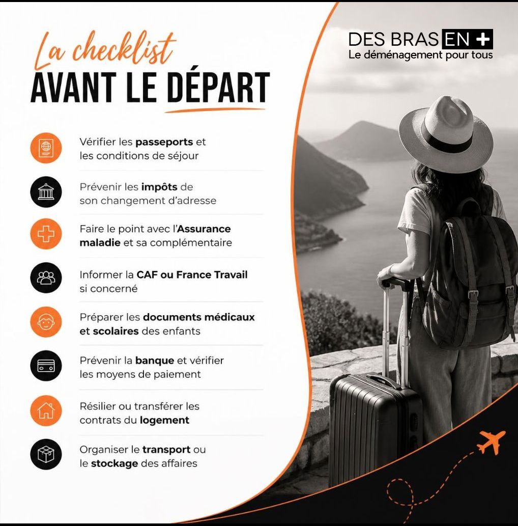 check list Des Bras en Plus avant de partir vivre à l'étranger