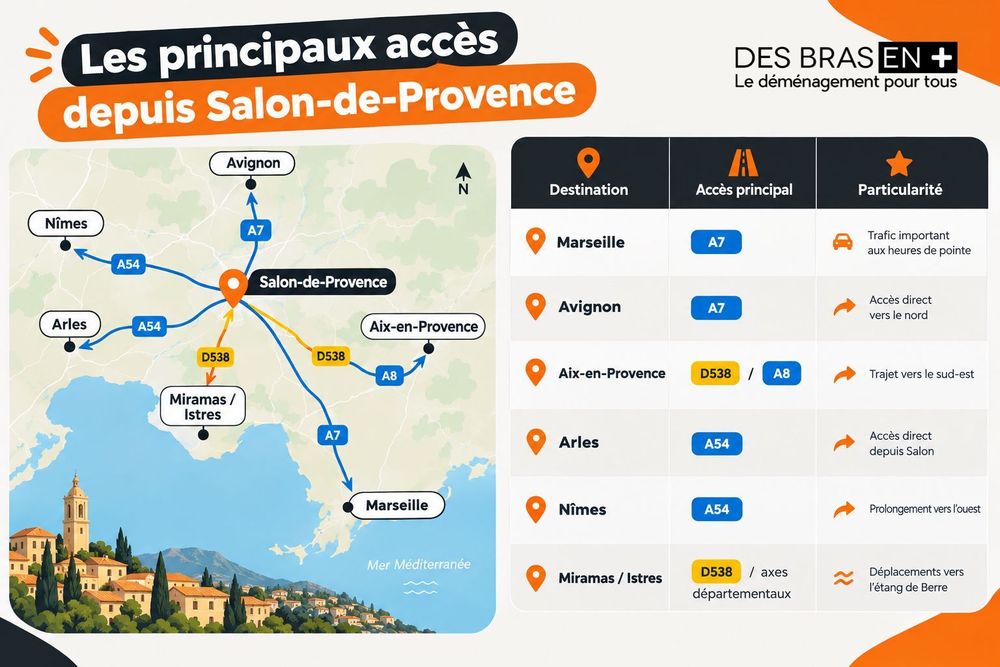 Déménager à Salon-de-Provence et travailler à Marseille, Avignon, Nîmes